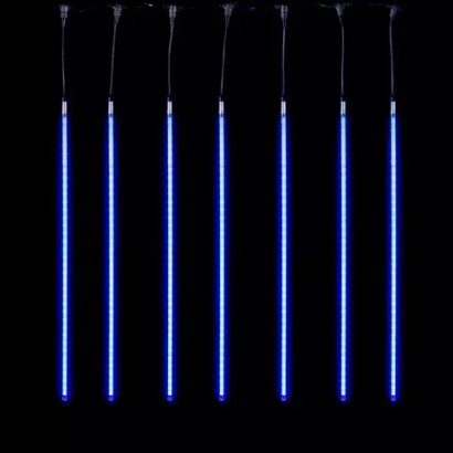 Гирлянда Тающие сосульки 10*0.8 м., 24V., 720 синих LED ламп, коннектор, черный ПВХ, LTC (CCL720-10-1B)