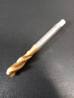 Метчик машинно-ручной М10х1.5 DIN 371 HSSE для глухих отверстий с винтовой канавкой с покрытием TiN