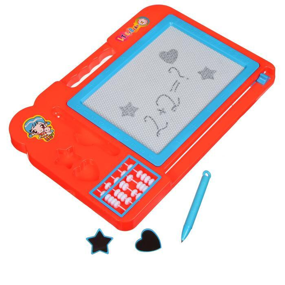 Доска магнитная прямоугольная со счетами + 2 печати, черн крошка, микс 647513