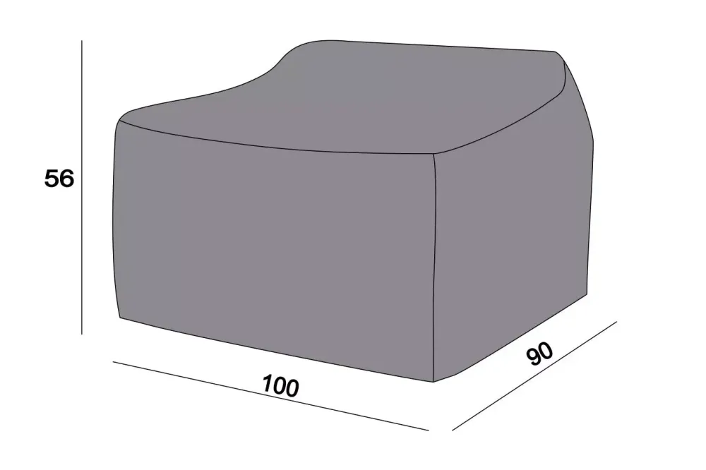 Защитный чехол на кресло Гранада 100×90×56 см, цвет серый