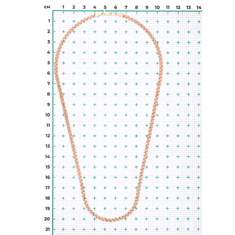 Цепь из красного золота (плетение бисмарк) Артикул: 21-2703-050-1110-19