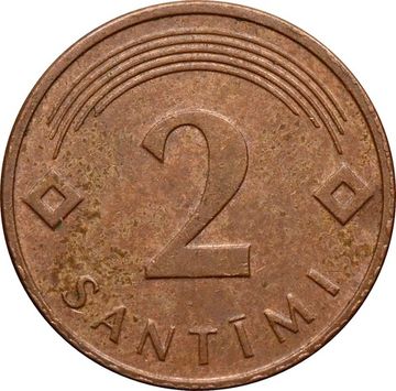 2 сантима 1992-2009 Латвия