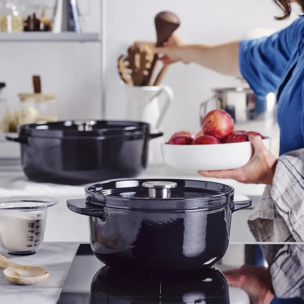 KitchenAid Чугунная кастрюля 22 см 3,3 л черная