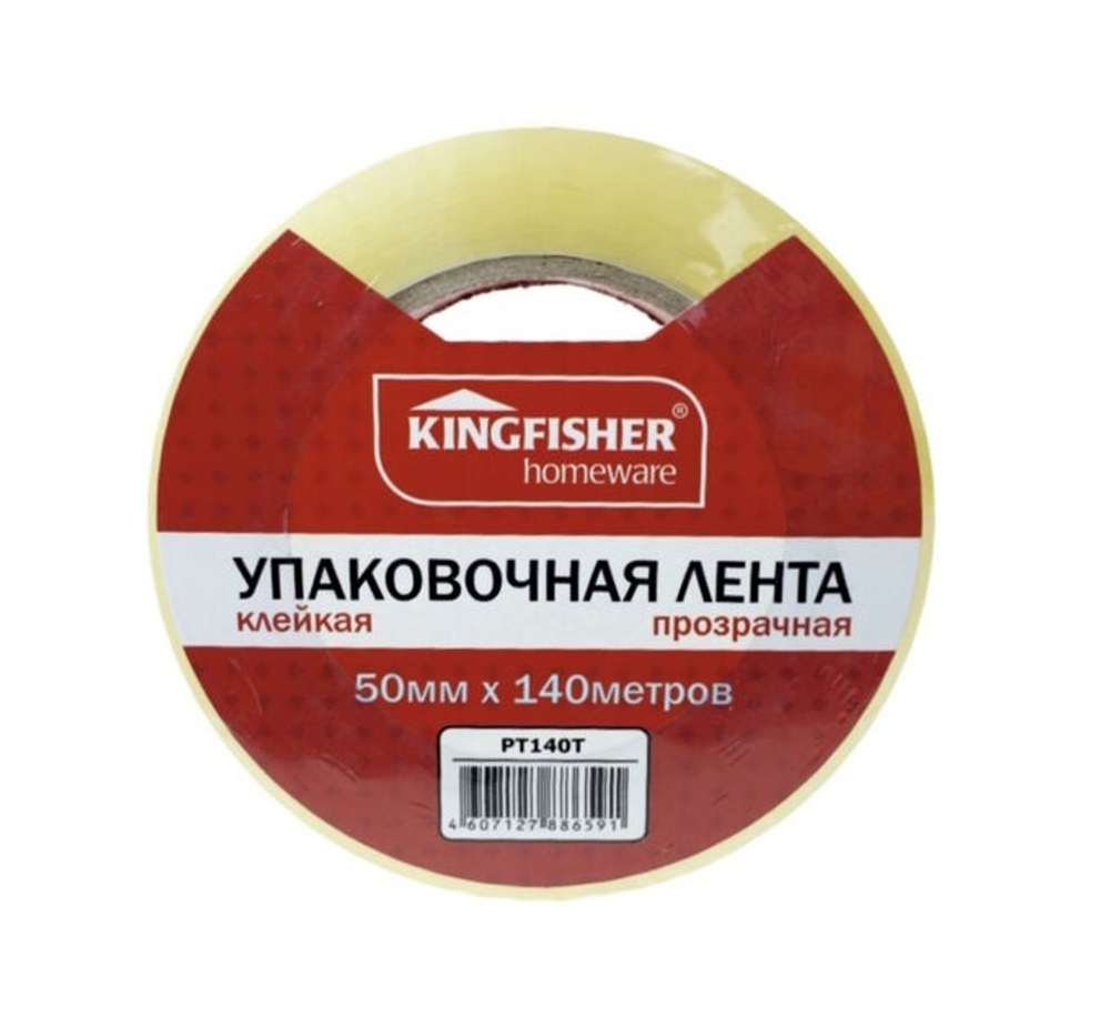 KINGFISHER Скотч 50мм*140м*40мкм прозрачн