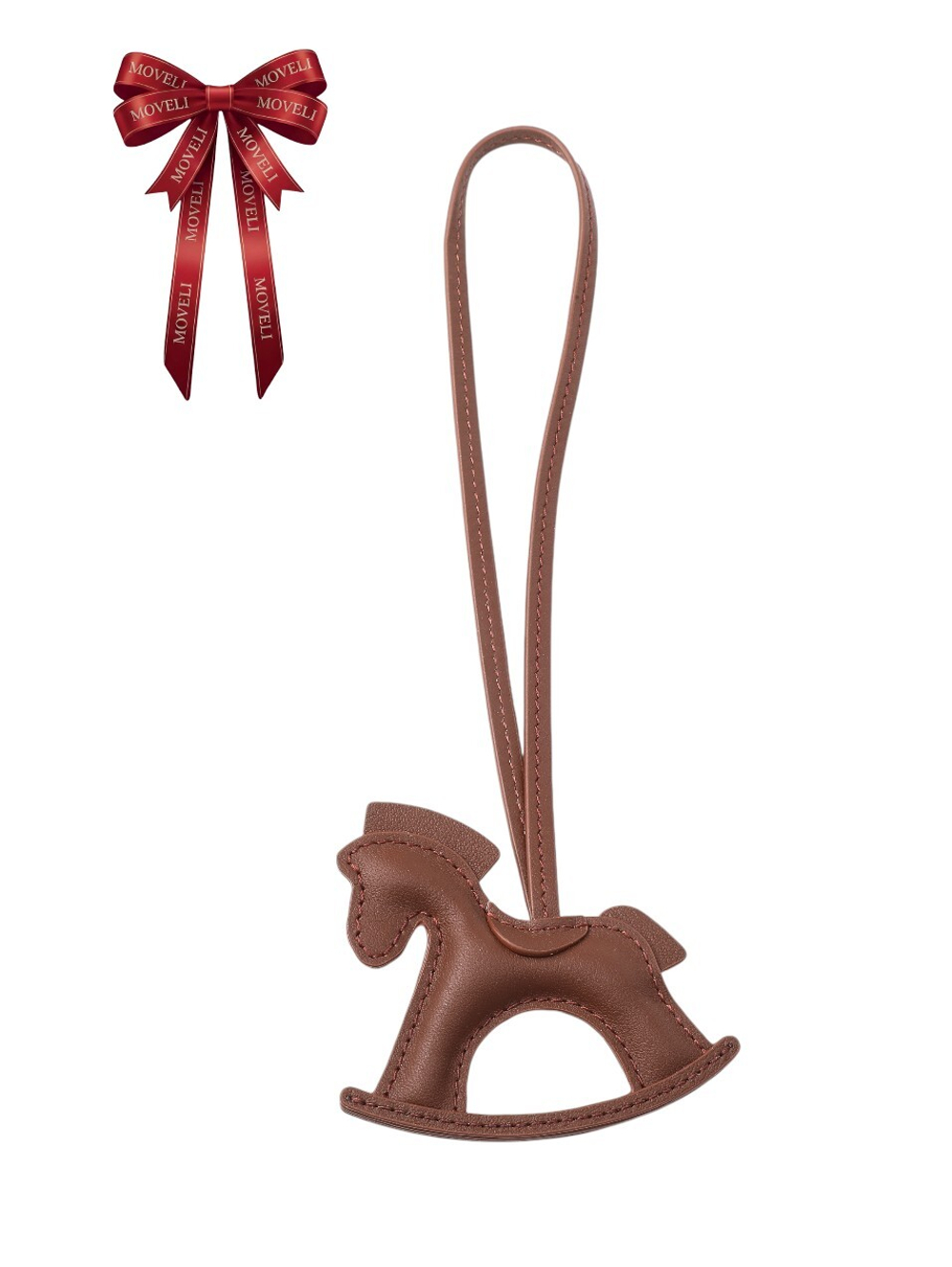 Брелок HORSE шоколадного цвета