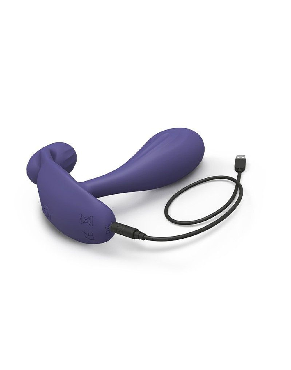 Темно-синий вибромассажер Witty P&G Vibrator with Remote Control (Цвет: темно-синий)