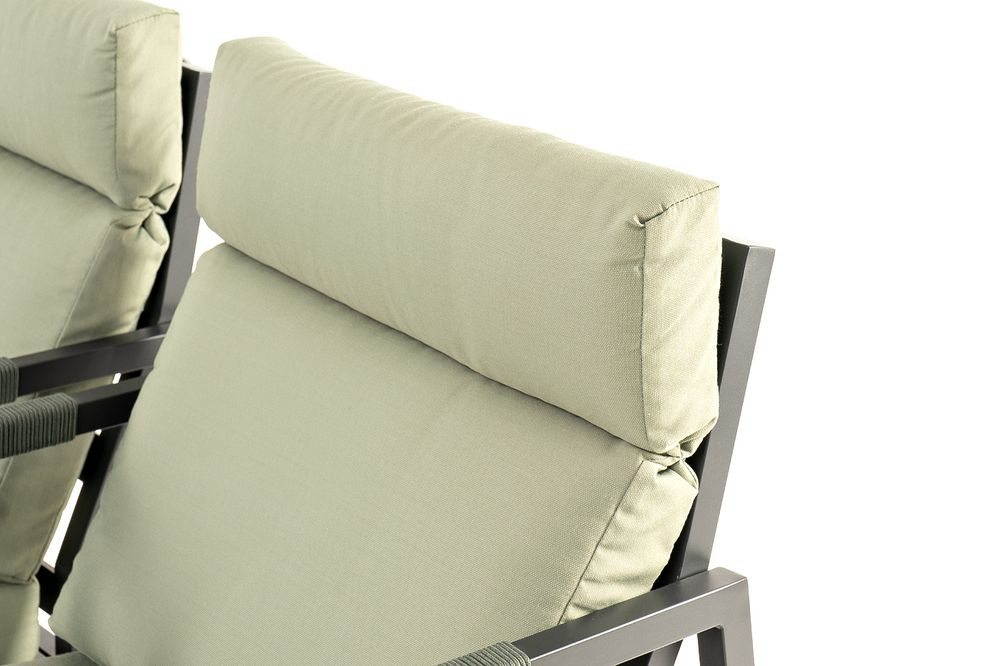 "Лилия" лаунж-зона 4-местная из алюминия, цвет серо-зеленый