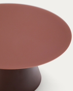 Журнальный столик Wilshire из стекла и стали терракотовый Ø80cm