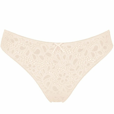 Кружевные трусики-бразилиана Amy (Размер: S) (Цвет: пудровый)