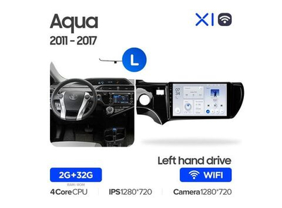 Магнитола Teyes X1 2-32 Wi-Fi Toyota Aqua LHD 2011 — 2017 9.0"