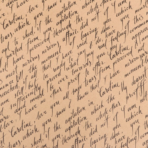 Бумага упаковочная крафтовая "Рукопись"