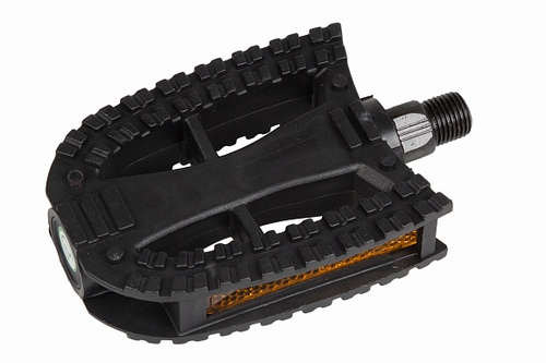 Педали MX-P607S ось 1/2" со светоотражателями, полипропиленовые чёрные