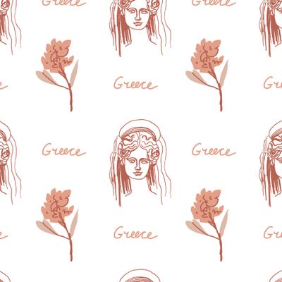 Бесшовный принт древней грецией