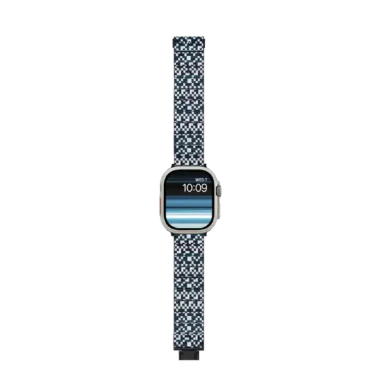 Хромированный ремешок   Pitaka Dreamland для Apple Watch (лестница / мозаика)
