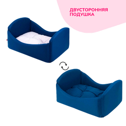 Лежанка ZOOEXPRESS кроватка темно-синяя