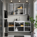 Комбинация для ванной - IKEA ENHET, 140х43х65 см, белый, ЭНХЕТ ИКЕА