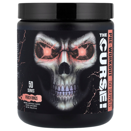 JNX Sports, The Curse, предтренировочная добавка, персиковые кольца, 250 г