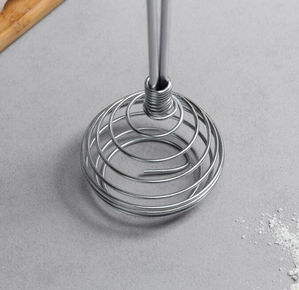 Венчик кондитерский для взбивания с металлической ручкой "Шар", 30 см