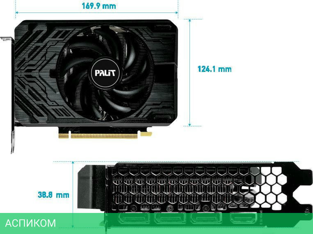 Видеокарта Palit RTX 4060 Ti StormX 8GB GDDR6 128bit (NE6406T019P1-1060F)