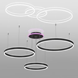 Citilux Дуэт Смарт CL719A701 RGB Умная подвесная люстра Чёрная