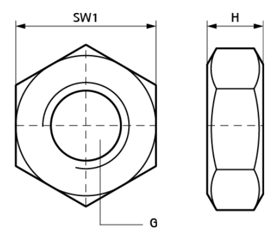 Гайка шестигранная Walraven BIS М10 (арт. 6123010)