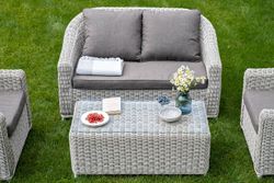 "Кон Панна" столик журнальный из искусственного ротанга, цвет бежевый