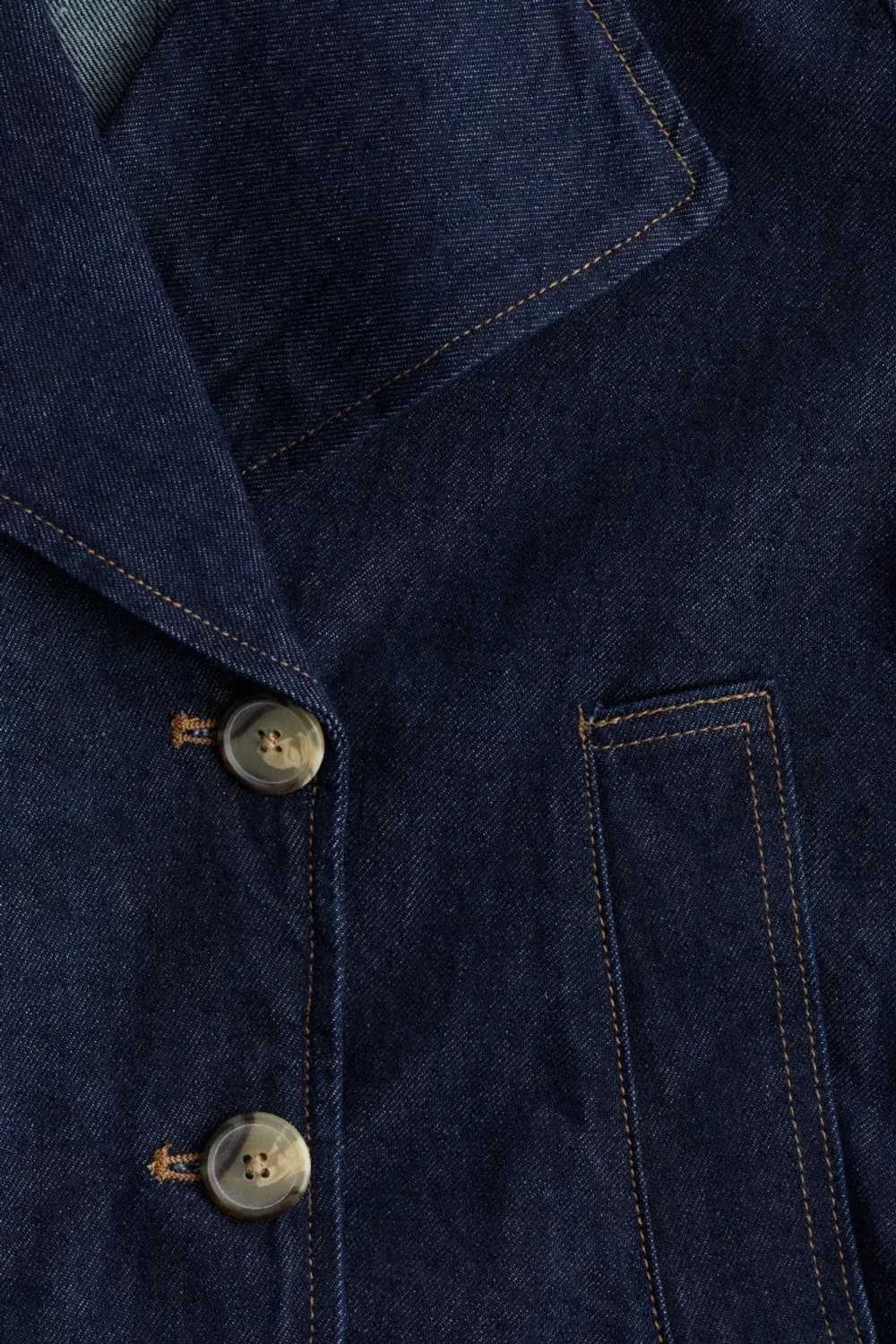 H&M КОРОТКИЙ ТРЕНЧ, ТЕМНО-СИНИЙ