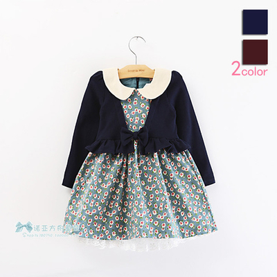 Платье с цветочным принтом и однотонным болеро