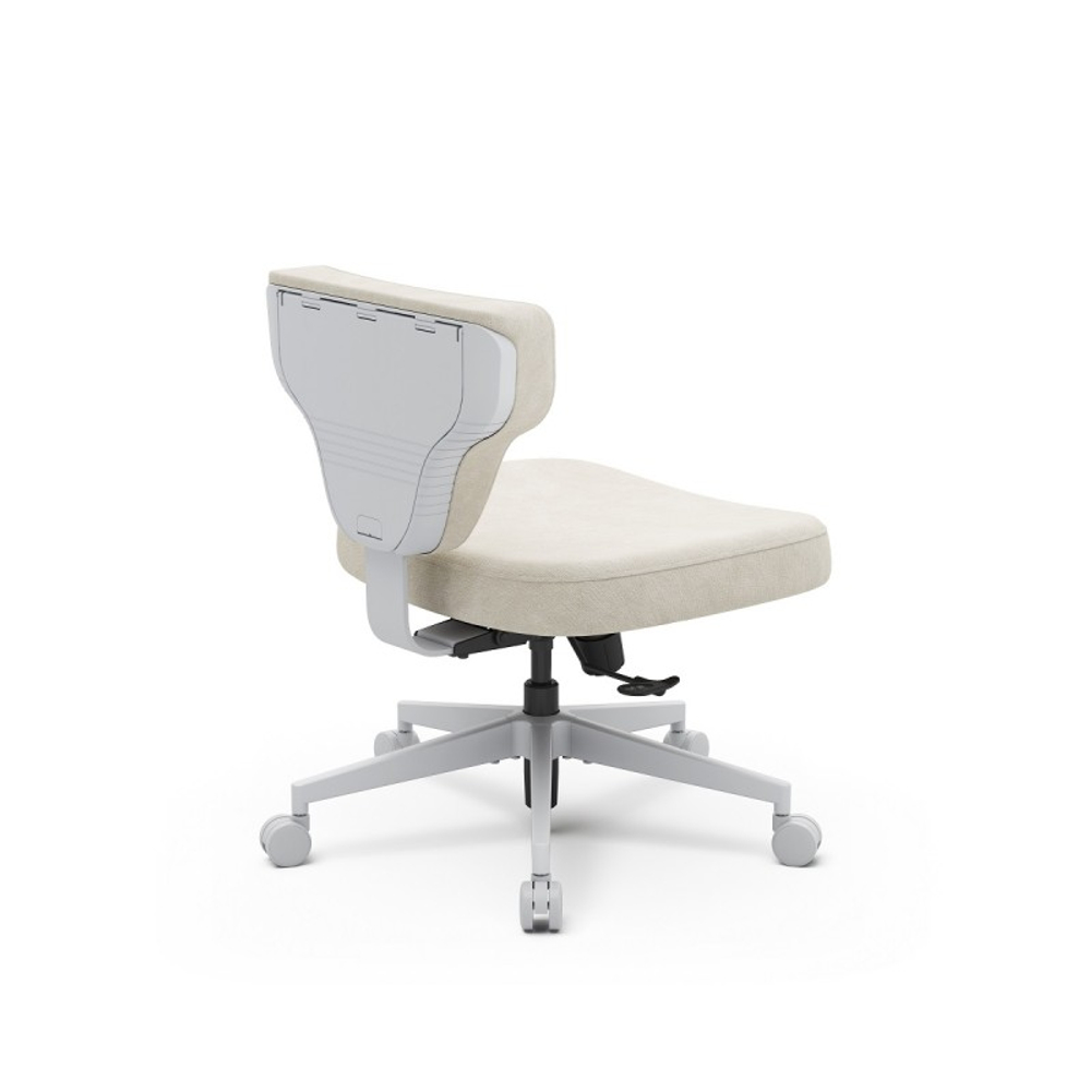 Кресло гибридной посадки FoxGear SHORTZ Fabric, размер 2 (с ноутбучным столиком), светло-серый (FG-SHORTZ-F2-OW)