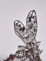 Брошь "Стрекоза со стразами серебро"