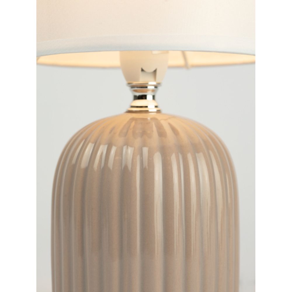 Настольная лампа Rivoli May 7548-503 1 х Е14 40 Вт керамика серая с абажуром | Настольные лампы Rivoli