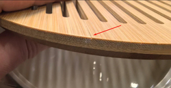 243035.11Y3 УЦЕНКА Чабань "Большая с полосками" l=430мм, бамбук/пластик натуральный/черный