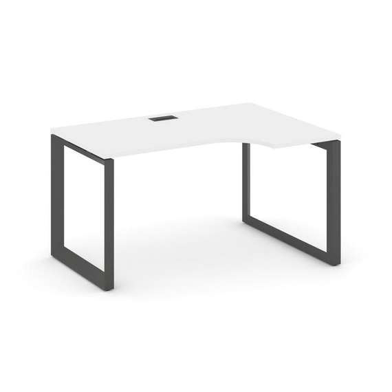 Style Project Стол рабочий эргономичный SN-59O.SPA-021(R) Белый/Металл Антрацит/Черный Заглушка 1380