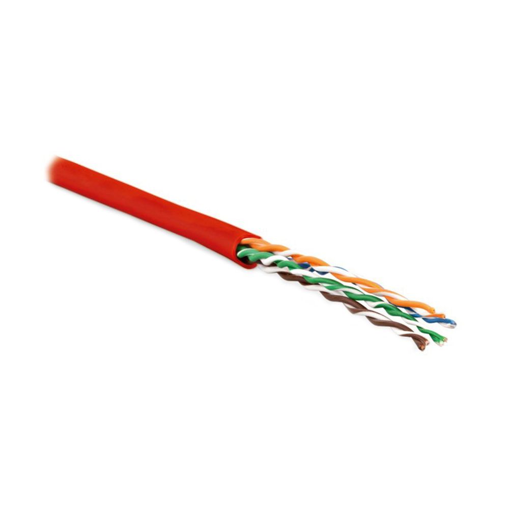 UUTP4-C5E-P24-IN-LSZH-RD-100 U/UTP кат.5е, 4 пары, 0,60 LSZH нг(А)-HF кабель витая пара Hyperline