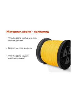 Леска Квадрат 3 мм, 250 м Gigant KVA-06