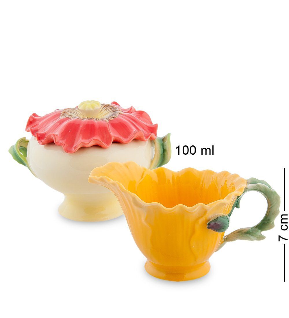 FM-07/ 4 Набор сахарница и молочник «Маки» (Pavone)