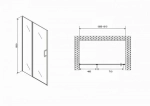 Душевая дверь ABBER Sonnenstrand AG04130S 130 стекло прозрачное/профиль хром