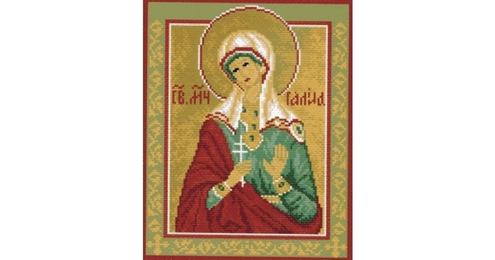 "Святая мученица Галина"-0717 канва с рисунком