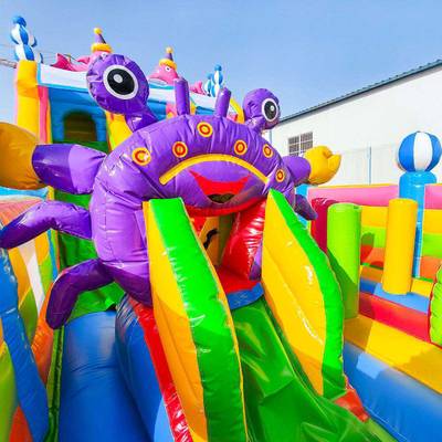 Коммерческий надувной батут «В гостях у дельфинов 2», 10*5*5 м