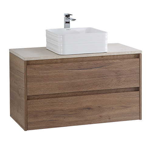 Тумба с раковиной и столешницей BelBagno KRAFT 80 Rovere Tabacco