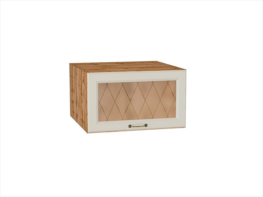 Шкаф верхний горизонтальный остекленный глубокий Ницца