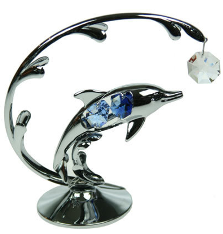 Декоративная композиция Crystocraft Дельфин с кристаллами Swarovski 14х13 см