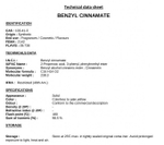 BENZYL CINNAMATE 50% in DPG / БЕНЗИЛ ЦИНАМАТ CAS 103-41-3