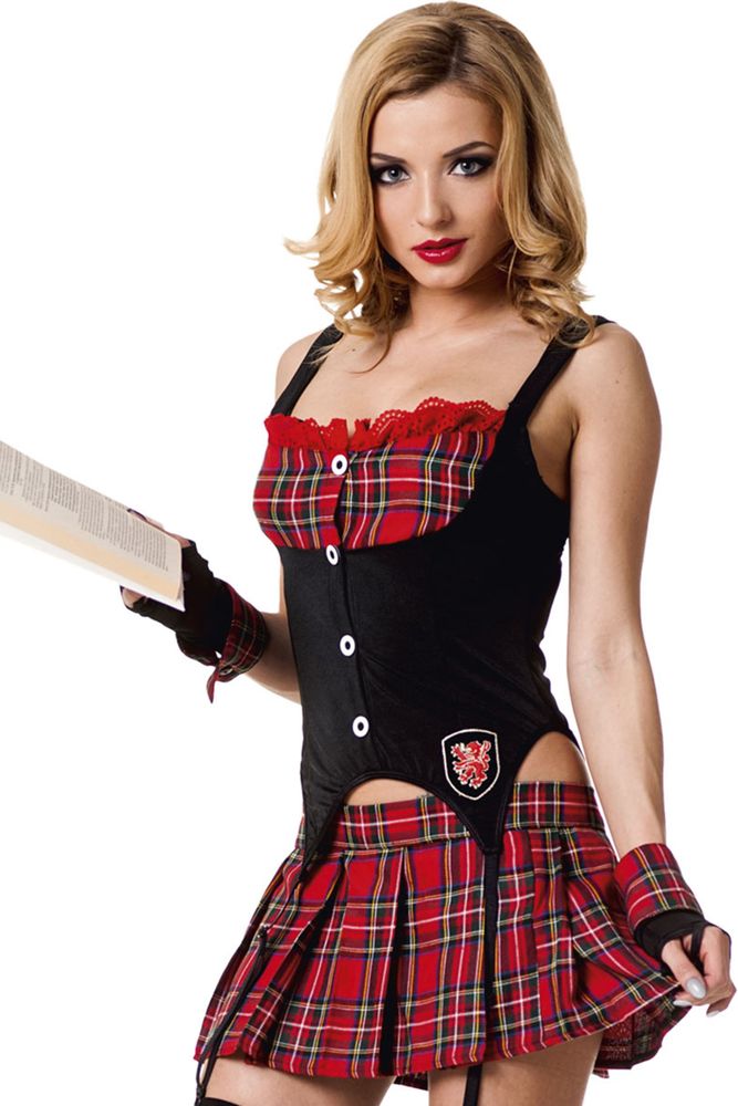 Костюм прелестной школьницы le frivole красный m/l