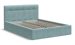 Белла Кровать без ПМ 140 Велюр Монолит аква