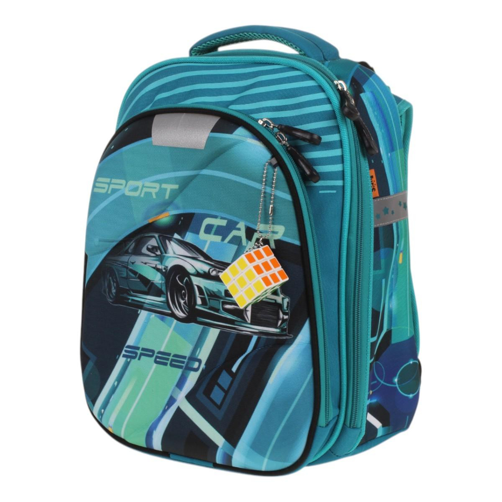 Ранец Колибри 5 с ортопед. спинкой "Тачка" 36*28*17 см. 2 отд. (Luris)