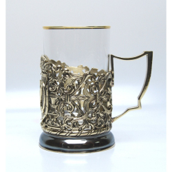 Подстаканник литье Юбилей 70 лет в подарочном футляре