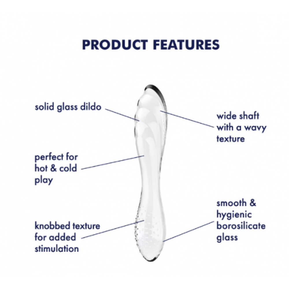 Стеклянный фаллоимитатор Satisfyer Dazzling Crystal (18,2×3,6 см) прозрачный