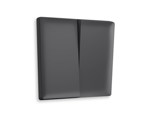 AP9030 Лицевая панель ALFA (Графит Мягкое касание) для 2-кл выключателей QUANT