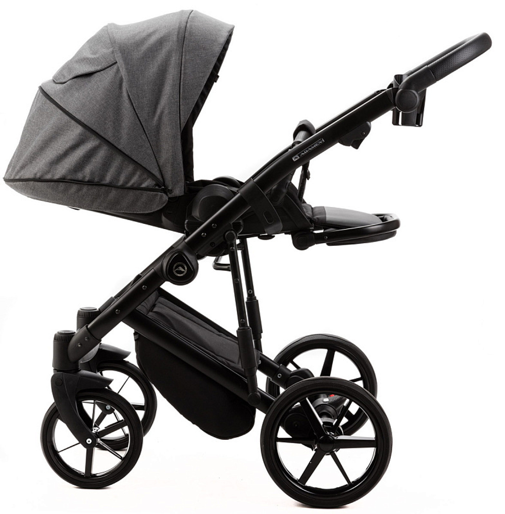Детская коляска Adamex Mobi New 2 в 1 MN-TK57 ТЕМНО-СЕРЫЙ
